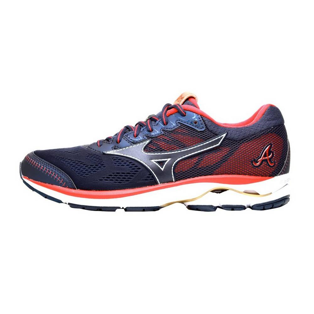 Mizuno Men's 755 Rider Baseball Shoes Navy/Red (320576-FJL)